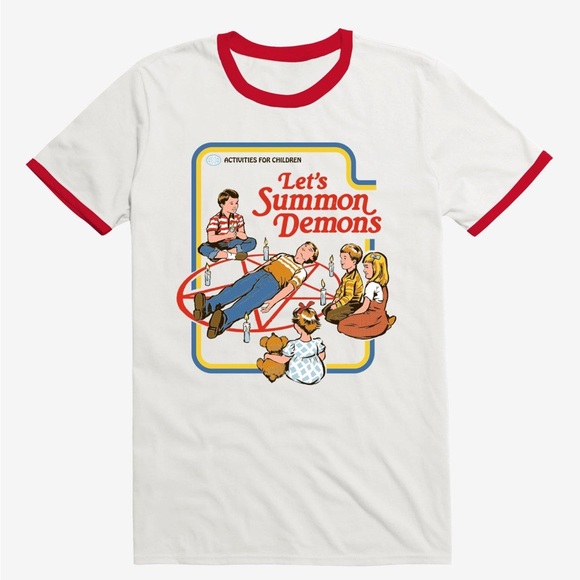 Let’s Summon Demons Ringer Tee - Picture 2 of 4
